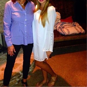 White Off the Shoulder Mini Dress